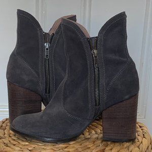 Seychelles Lori Penny Boot Grey Suede Size 7 Gently Used